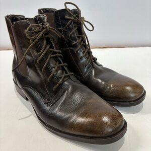 Marc Anthony Brown Leather Lace Up Preppy Chukka Ankle Boots Men's size 7